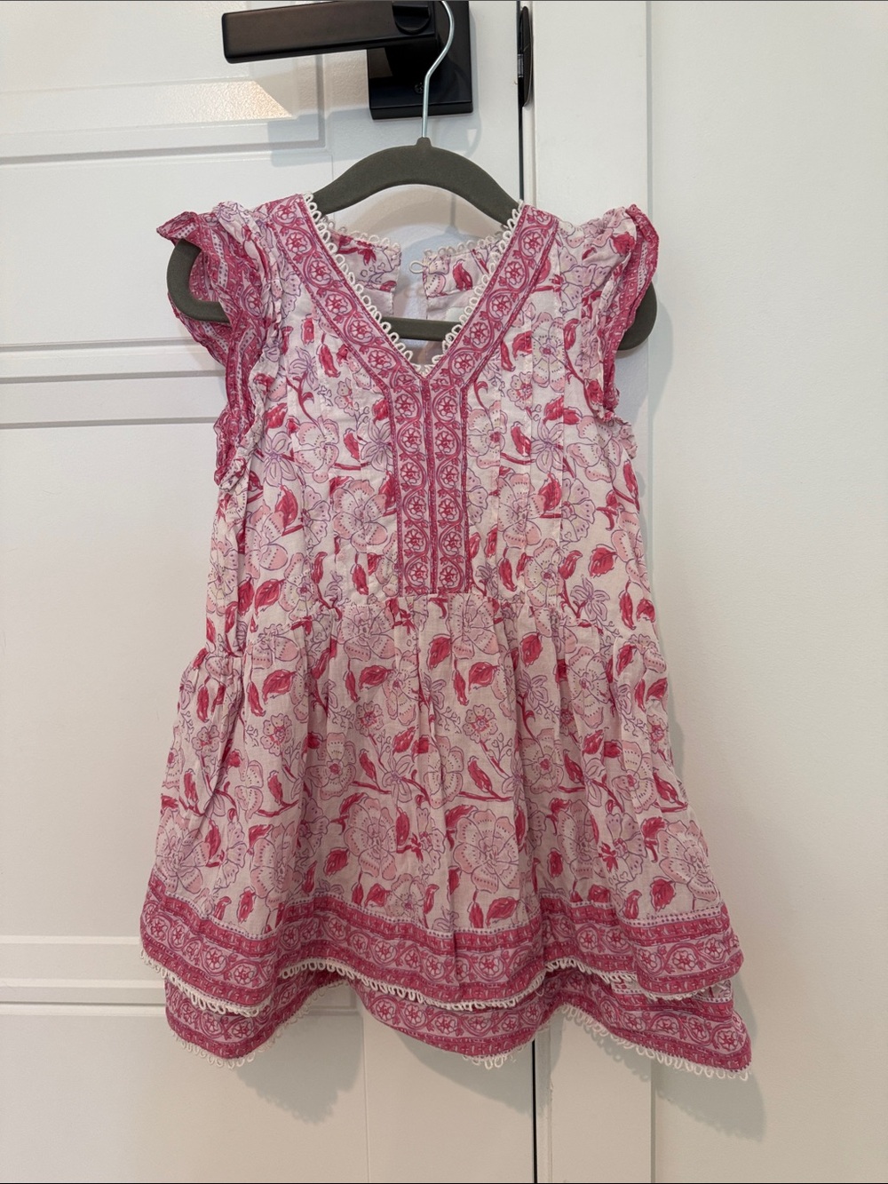 Vineyard Vines Pink Floral Cotton Girls' Dress